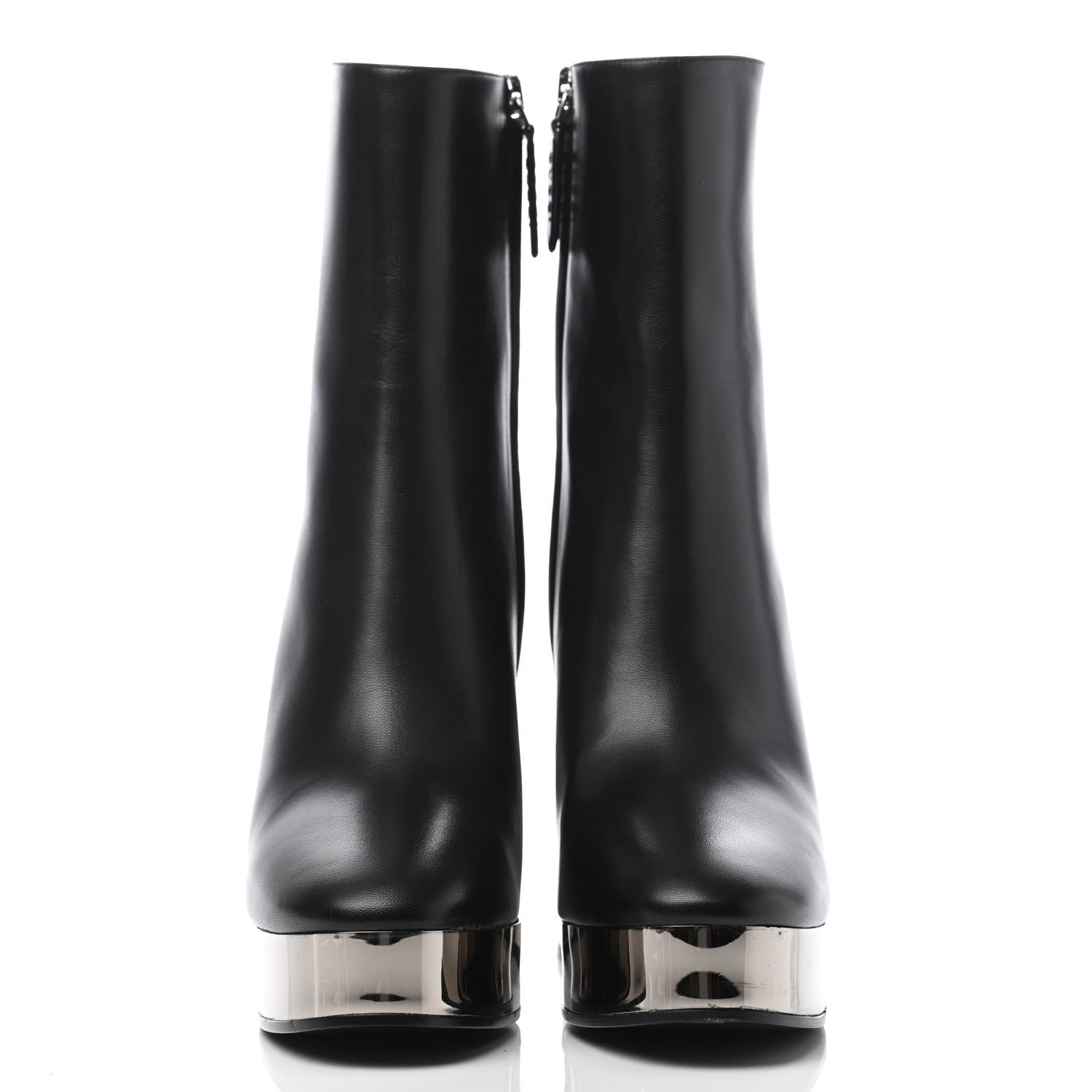 Gucci Malaga Kid Chrome Ankle Boots 38 Black 2 of 4