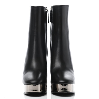 Gucci Malaga Kid Chrome Ankle Boots 38 Black 2 of 4