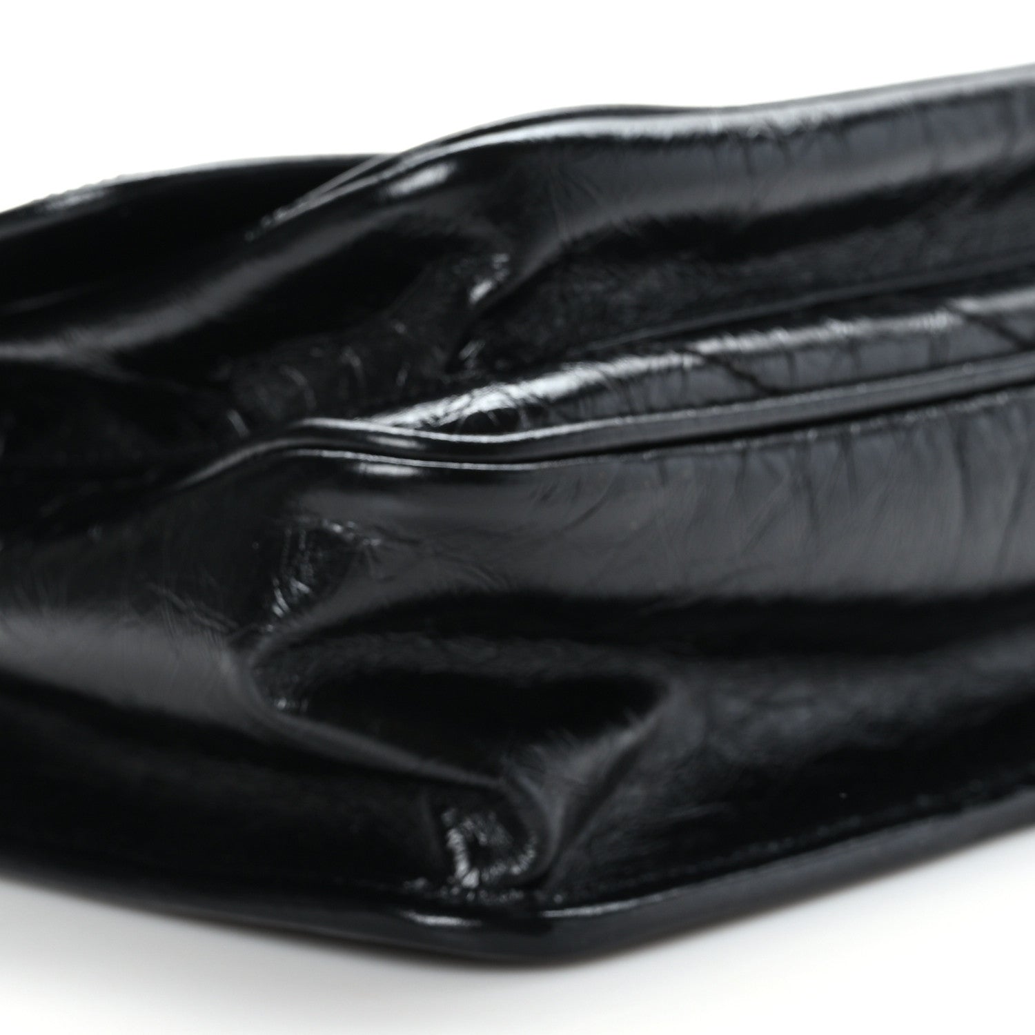 Saint Laurent Crinkled Calfskin Matelasse Monogram Baby Niki Chain Satchel Black 8 of 8