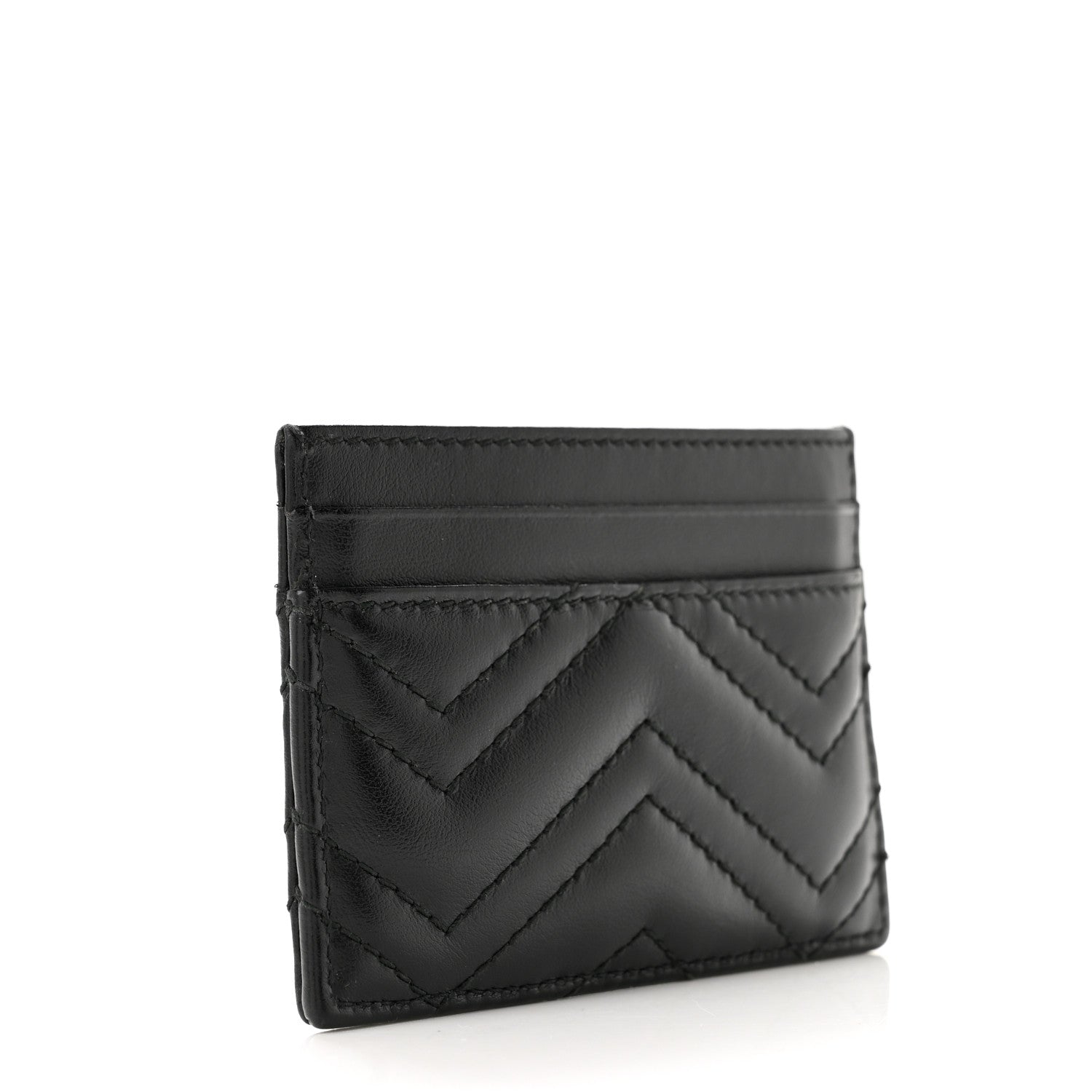 Gucci Calfskin Matelasse GG Marmont Card Holder Black 3 of 10