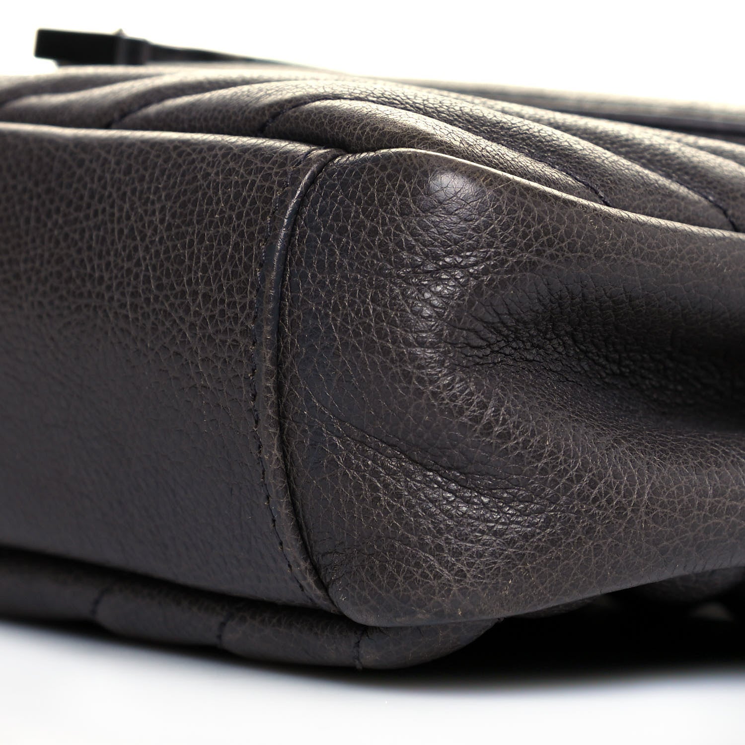 Saint Laurent Sheepskin Matelasse Chevron Monogram Medium College Bag Asphalt 9 of 13
