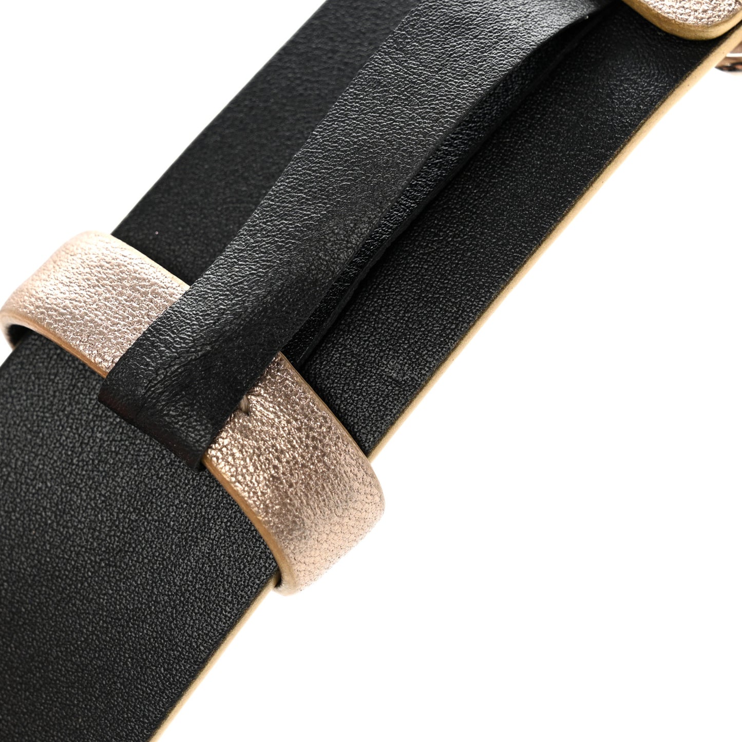 Metallic Calfskin CC Chain Belt 80 32 Gold