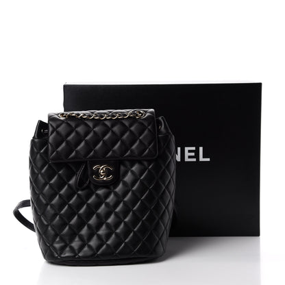 Chanel Lambskin Quilted Small Urban Spirit Backpack Black 10 of 10