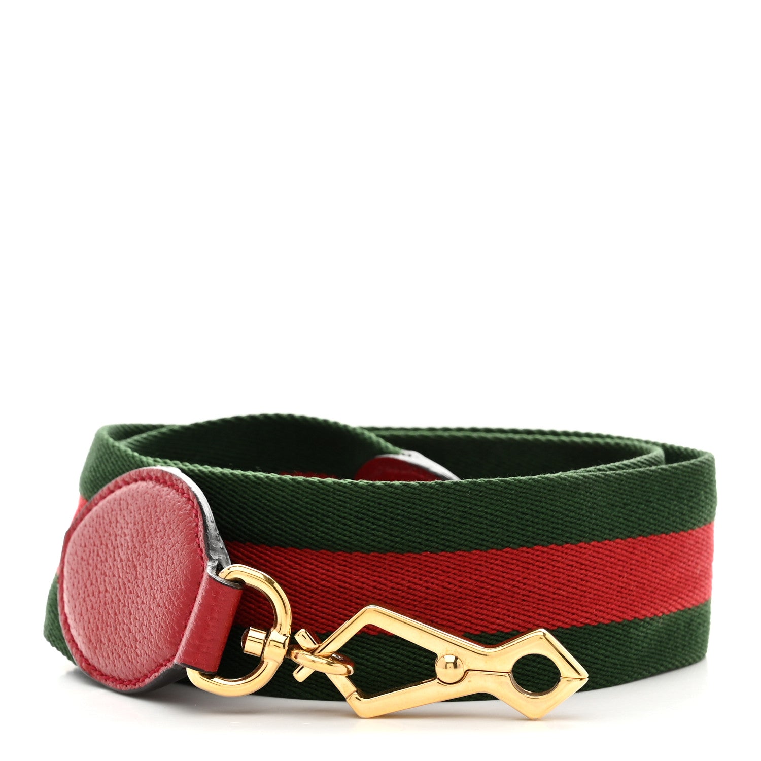 Gucci Canvas Web Shoulder Strap Green Red 1 of 3