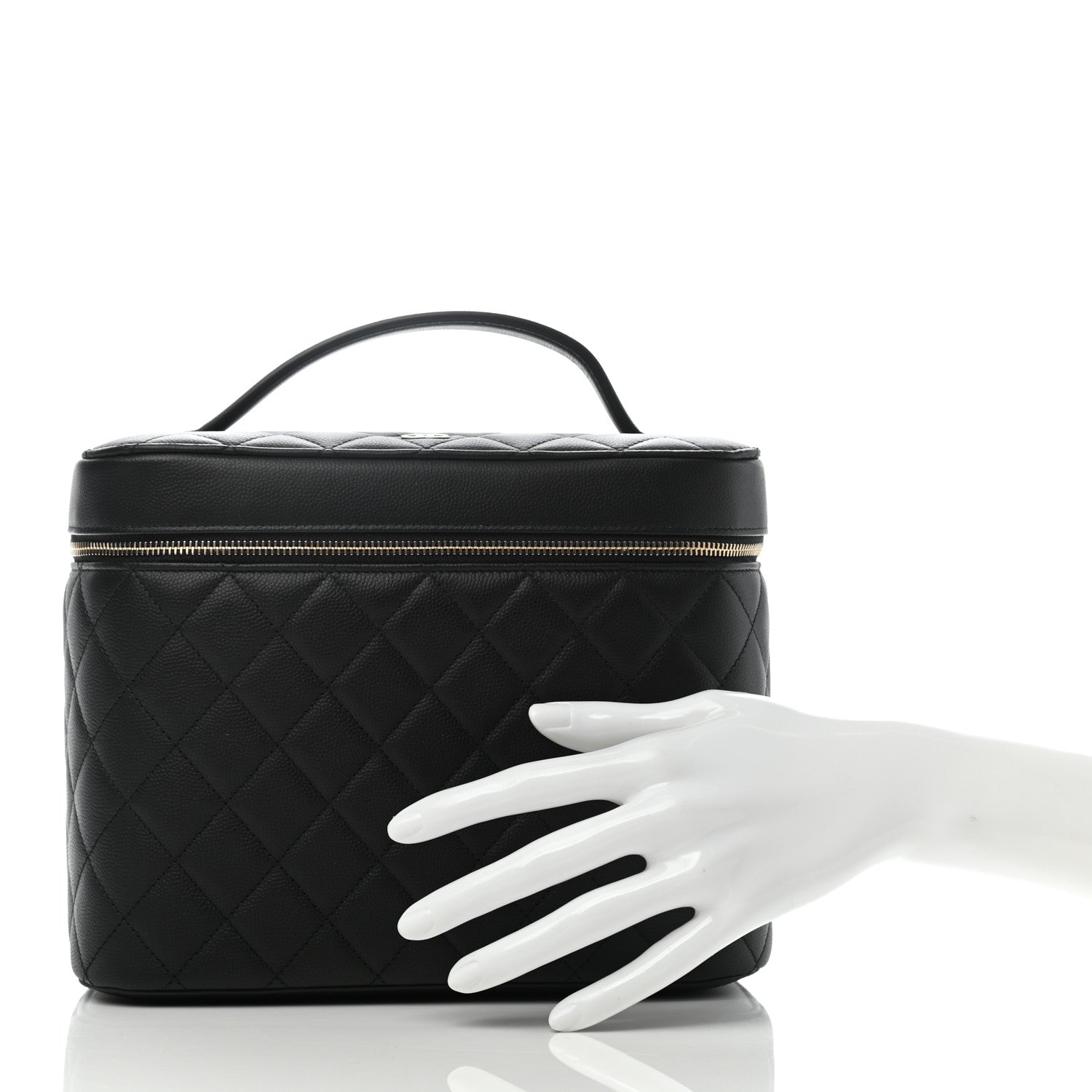 Chanel Caviar Quilted Large Vanity Pouch Black 2 of 7