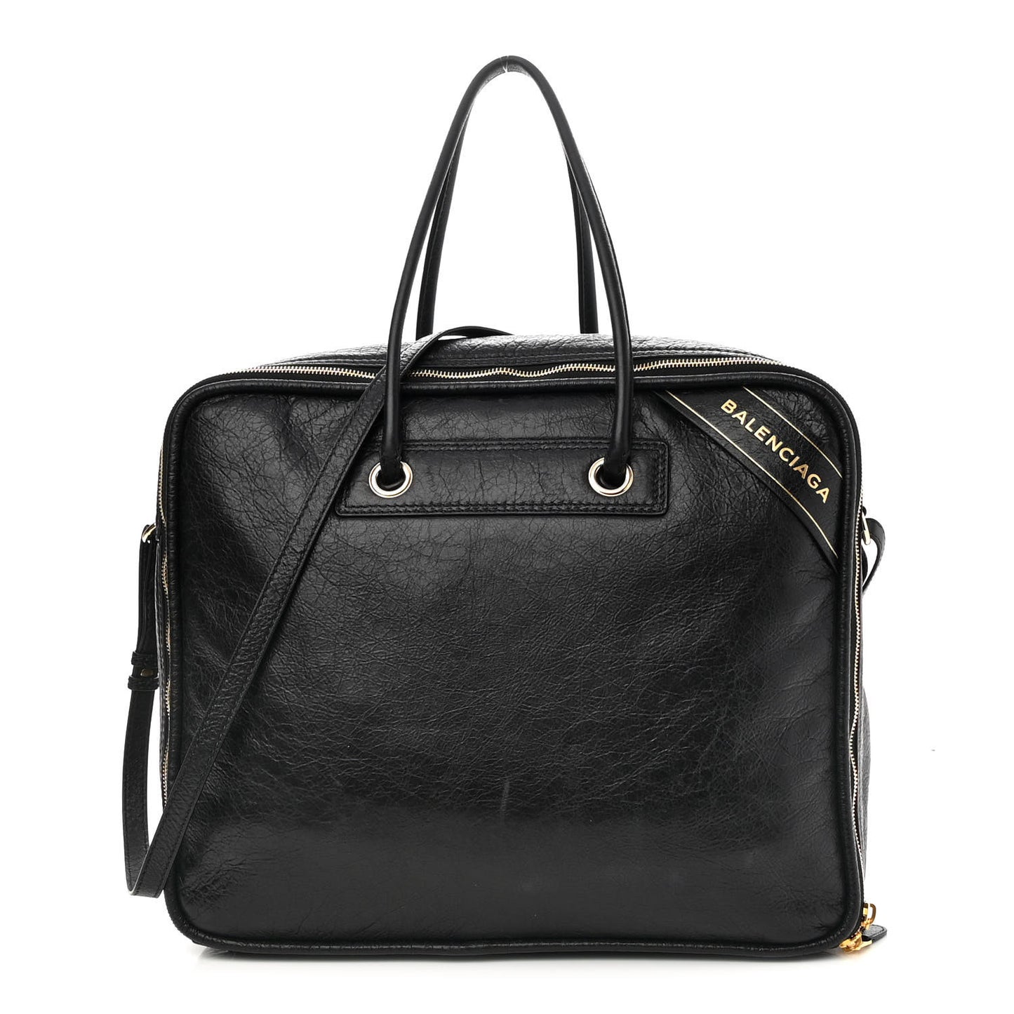 Agneau Medium Blanket Square Tote Black