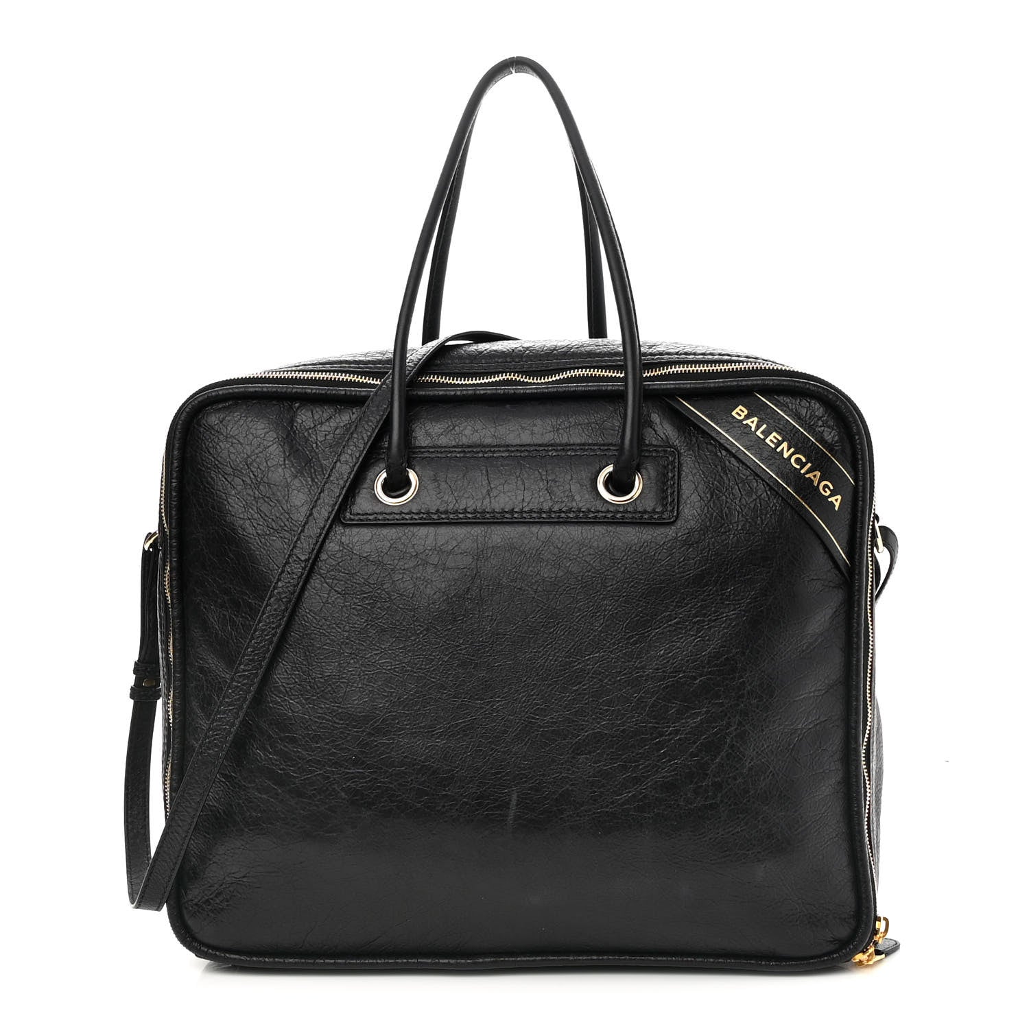 Balenciaga Agneau Medium Blanket Square Tote Black 1 of 10