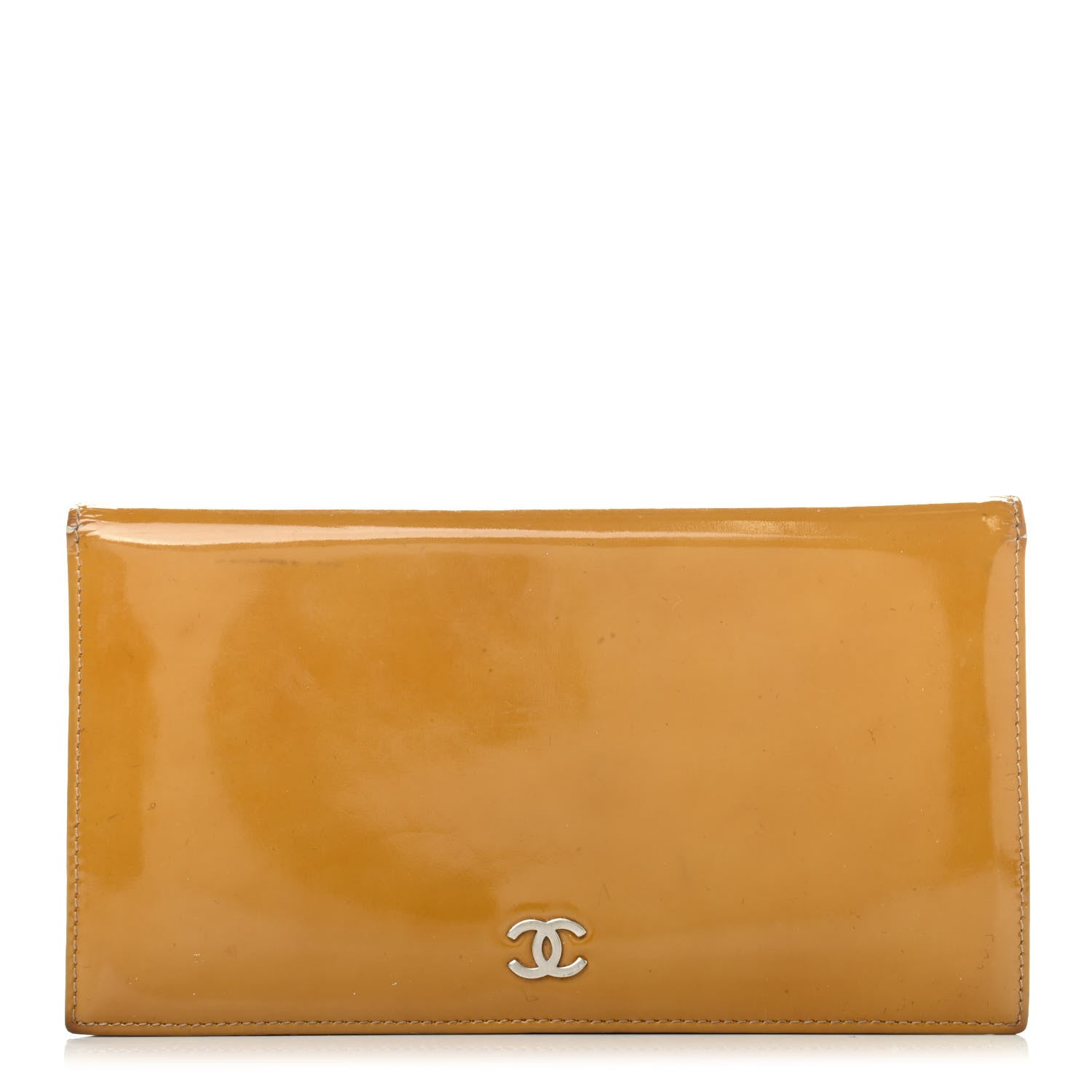 Chanel Patent CC Yen Wallet Beige 1 of 4