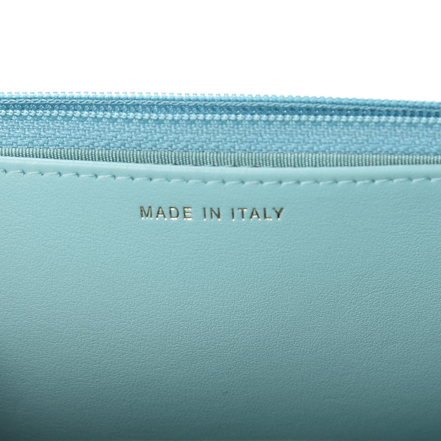 Chanel Caviar Quilted Boy Wallet On Chain WOC Light Blue 7 of 15