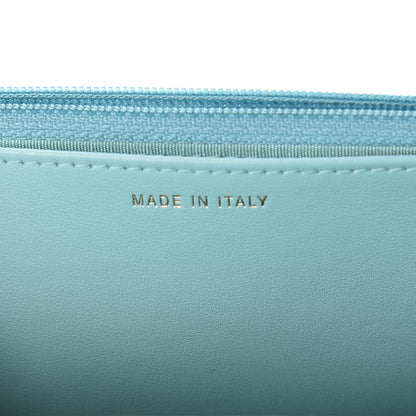 Chanel Caviar Quilted Boy Wallet On Chain WOC Light Blue 7 of 15