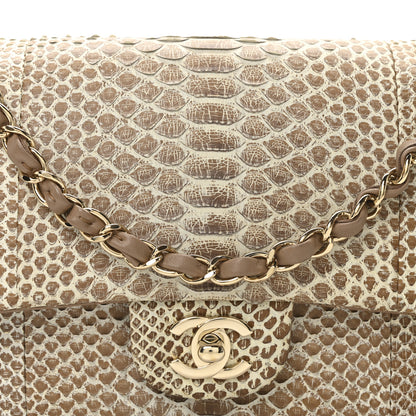 Chanel Snakeskin Medium Double Flap Beige 8 of 10