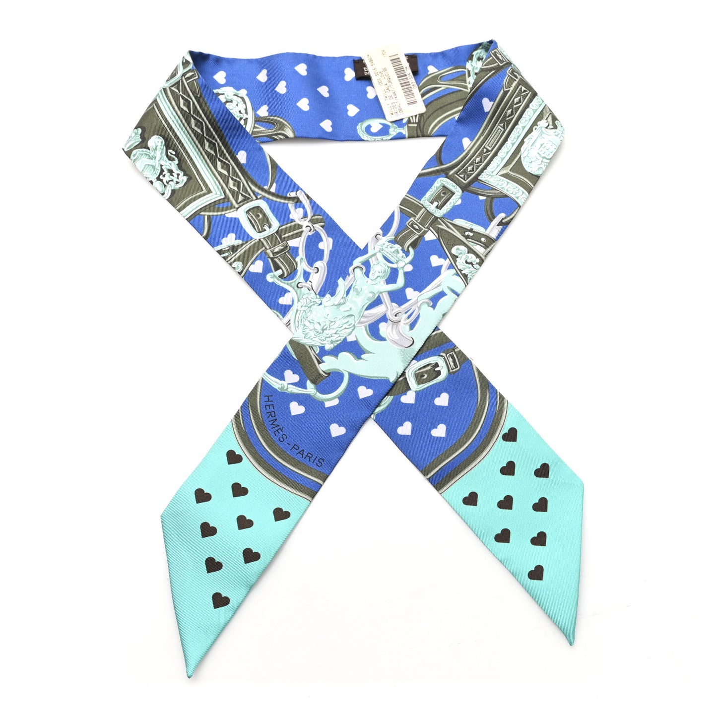 Silk Brides De Gala Love Twilly Cobalt Kaki Turquoise