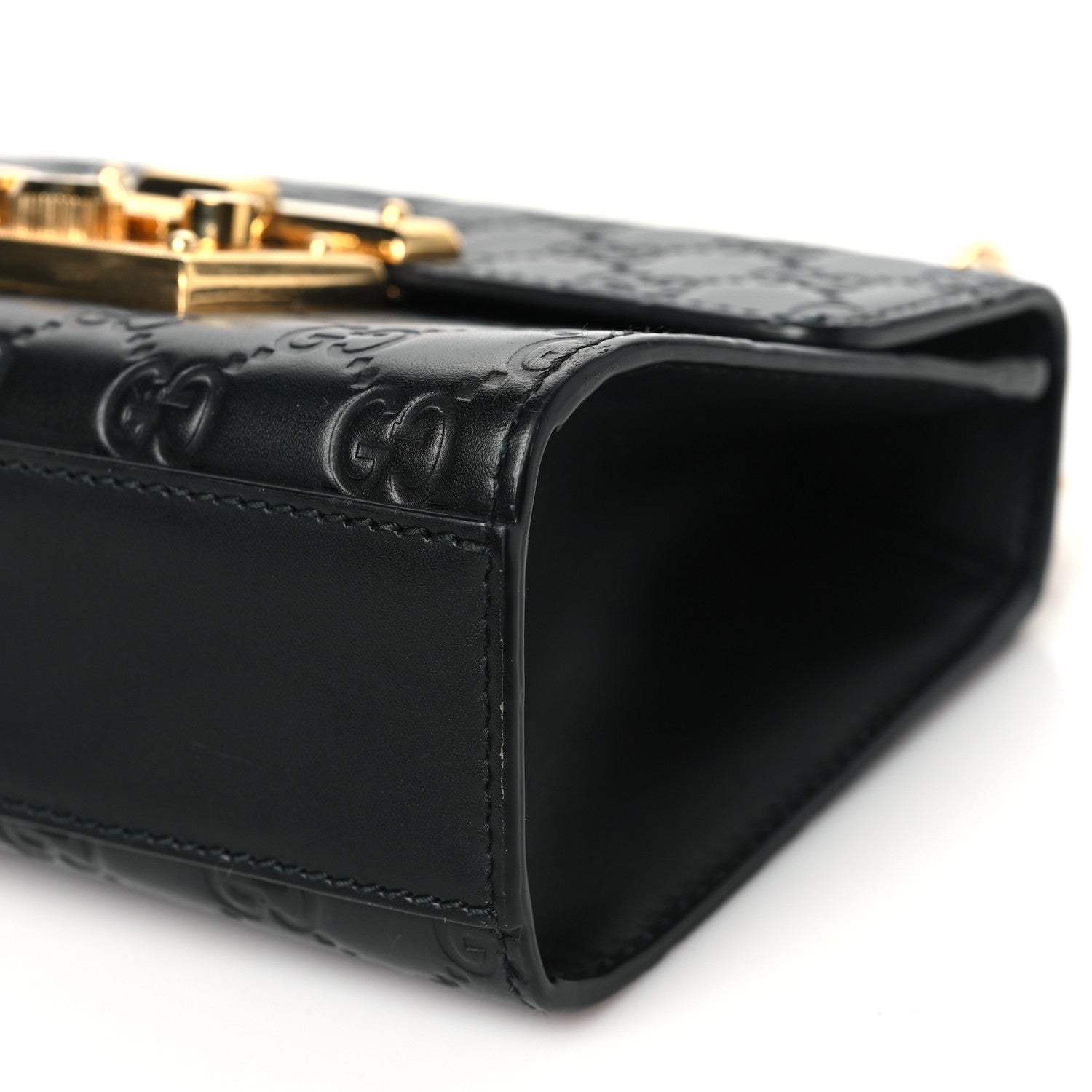 Gucci Guccissima Small Padlock Shoulder Bag Black 10 of 10