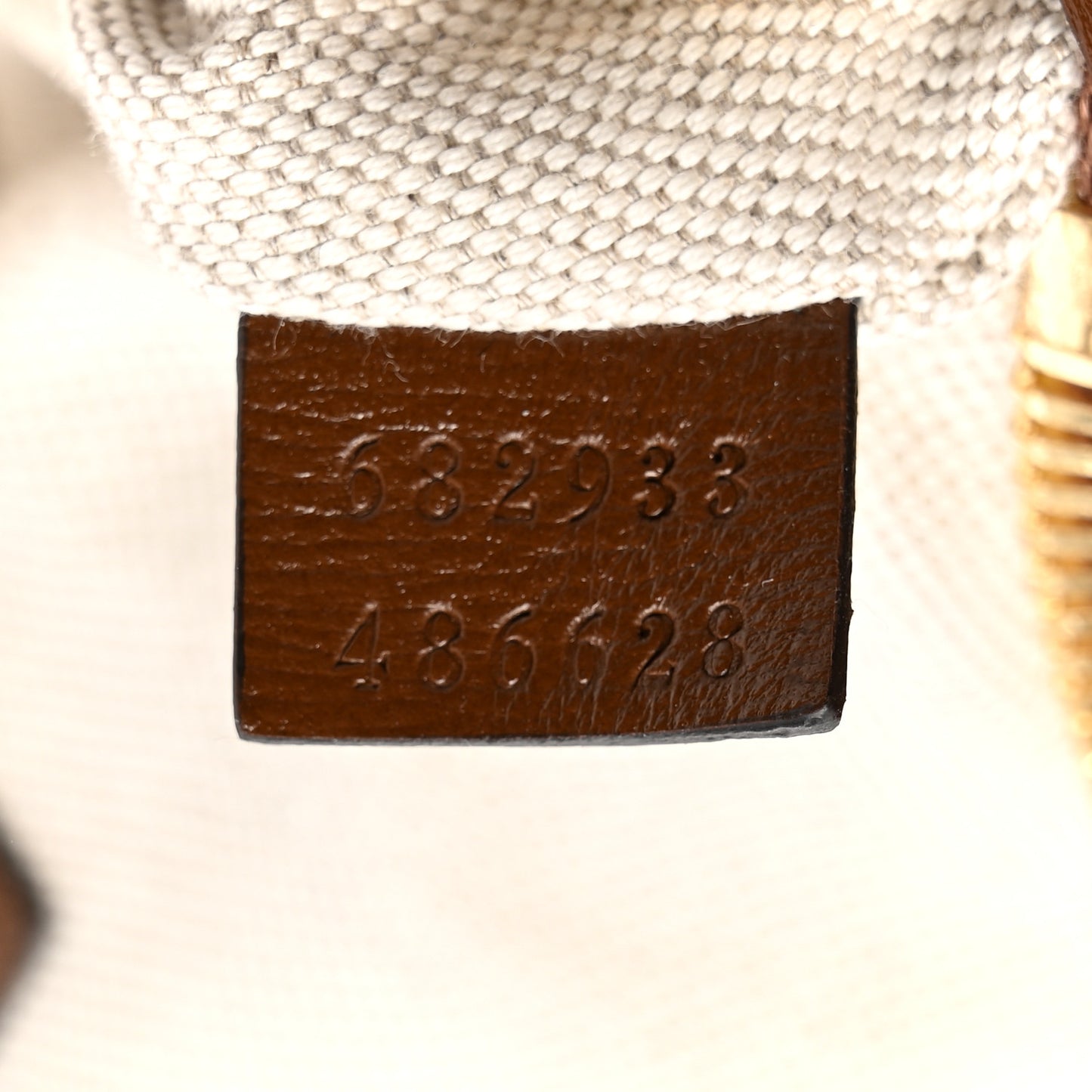 GG Supreme Monogram Textured Calfskin Retro Interlocking G Belt Bag Beige Ebony Brown Sugar