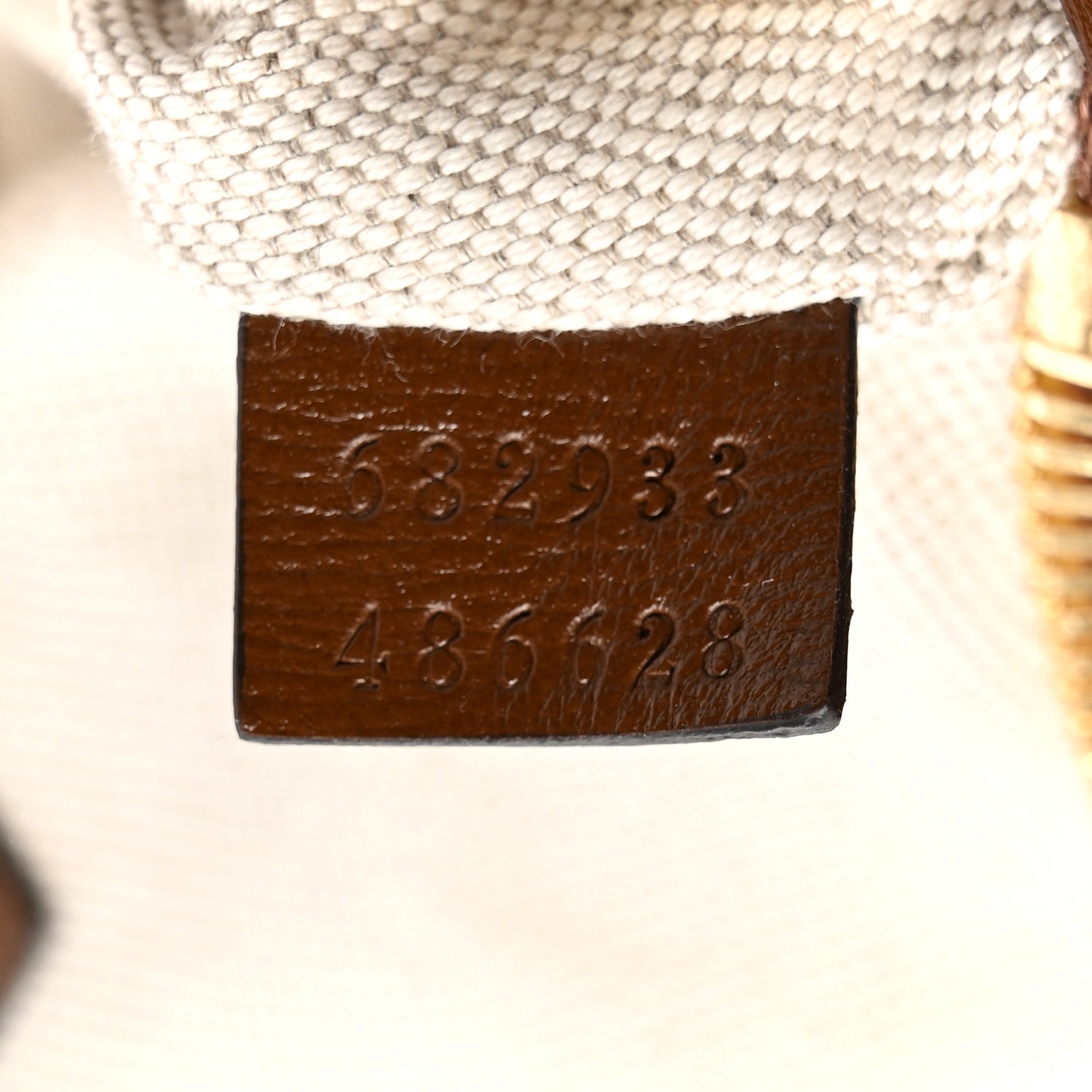 Gucci GG Supreme Monogram Textured Calfskin Retro Interlocking G Belt Bag Beige Ebony Brown Sugar 7 of 10
