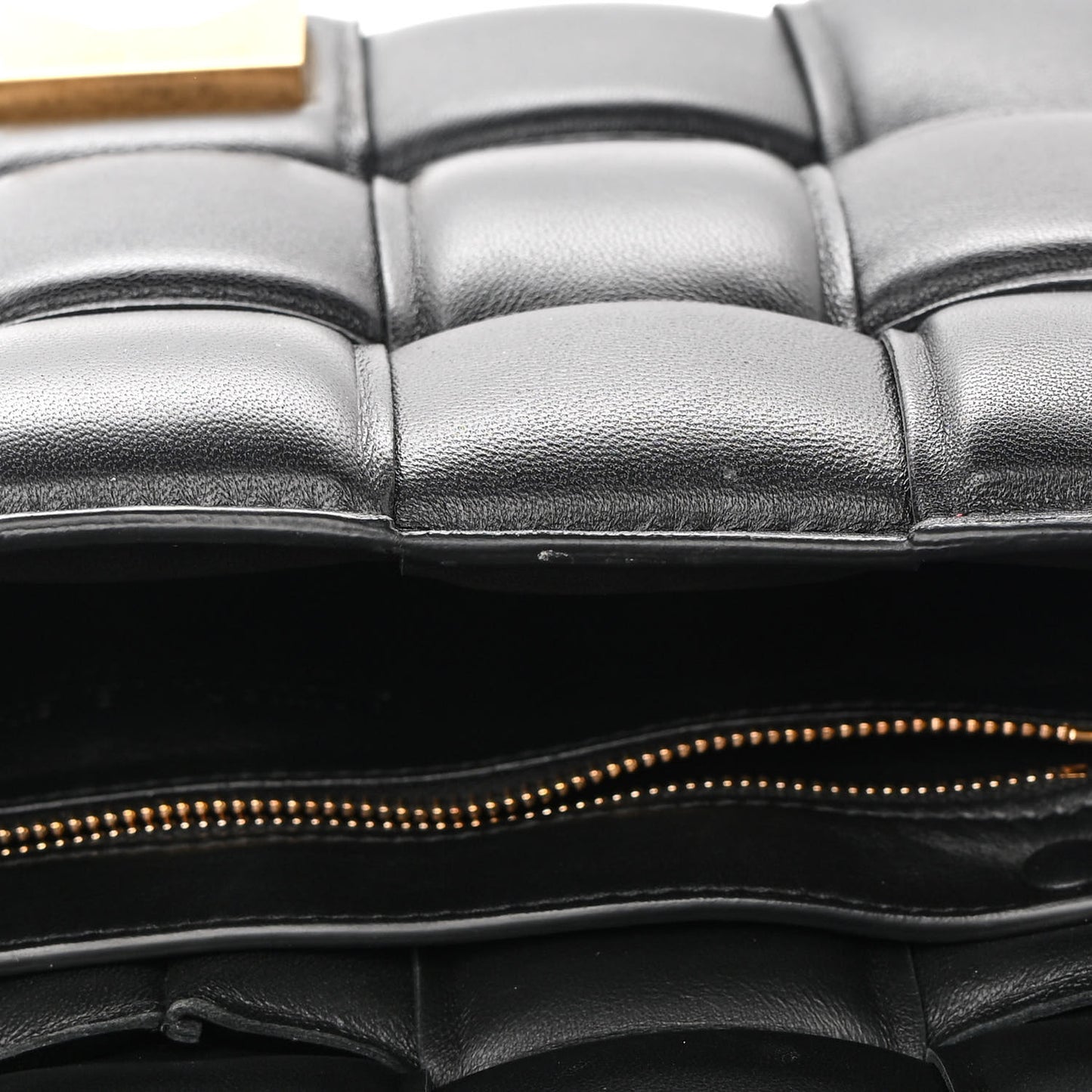 Nappa Maxi Intreccio Padded Cassette Crossbody Bag Black
