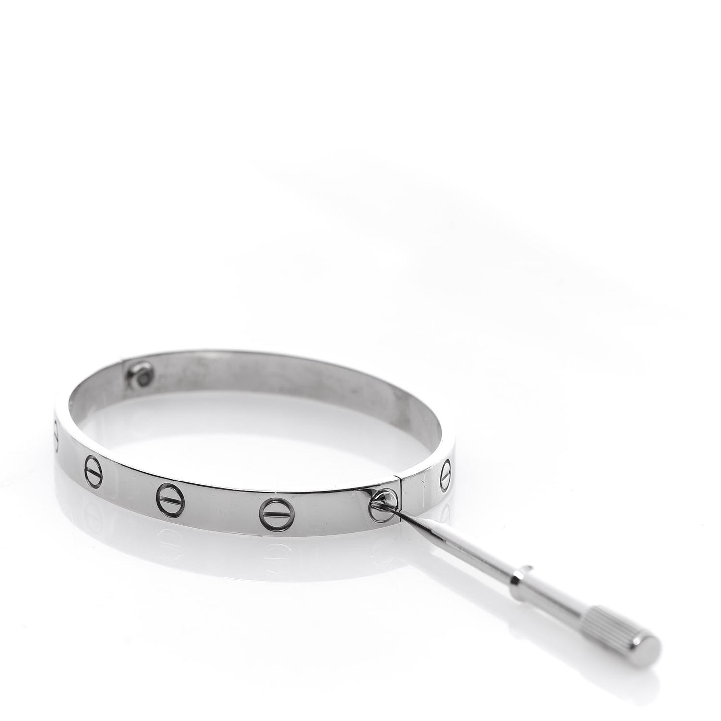 18K White Gold LOVE Bracelet 17