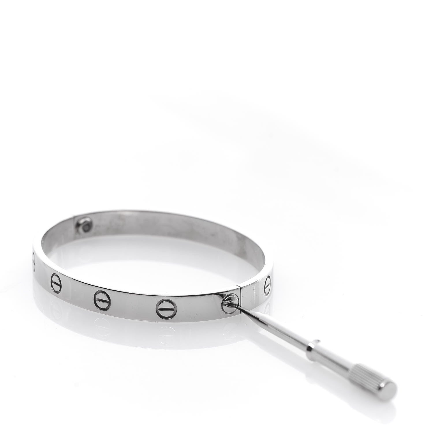 Cartier 18K White Gold LOVE Bracelet 17 4 of 7