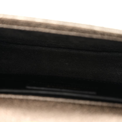 Saint Laurent Metallic Calfskin Small Classic Monogram Kate Satchel Platine 5 of 11
