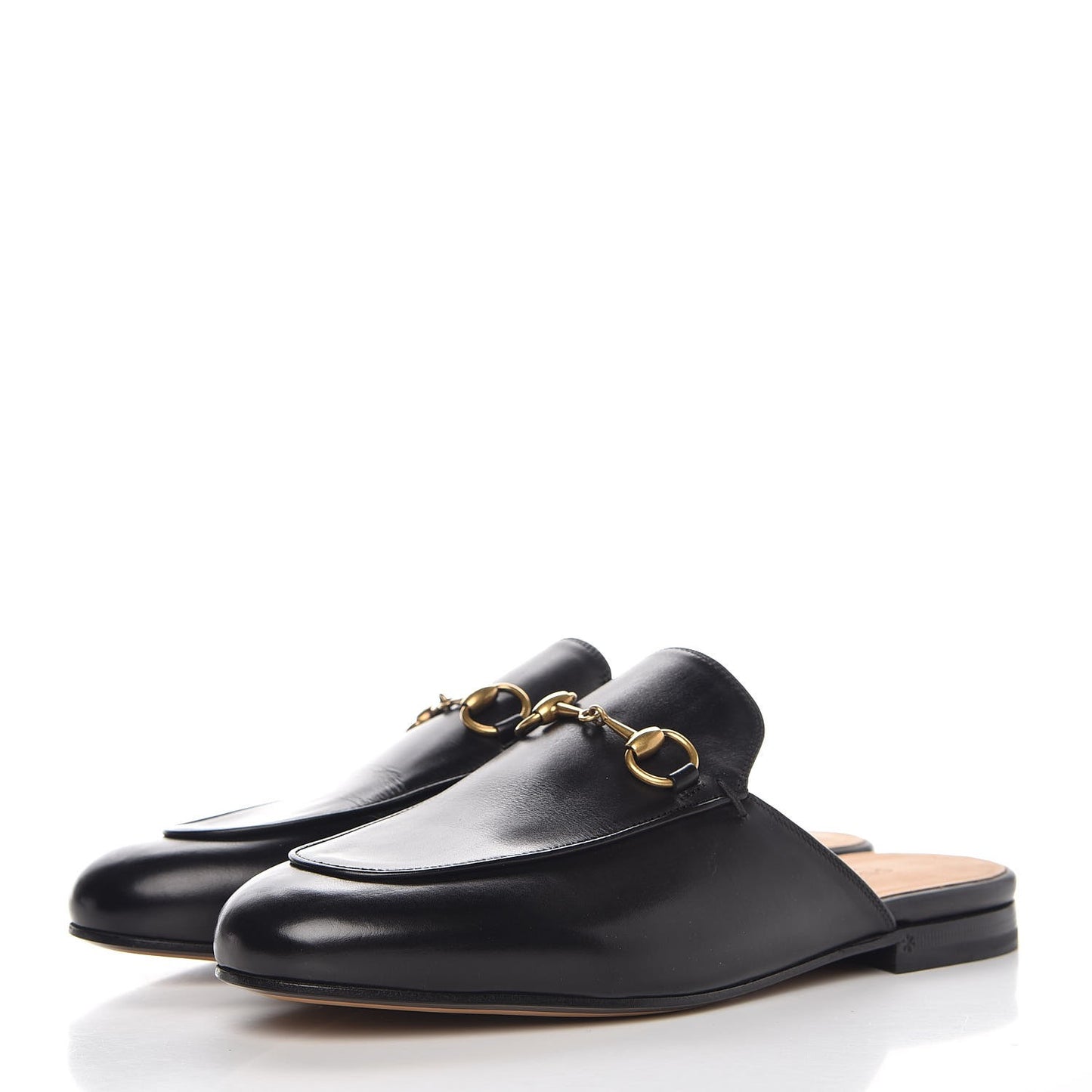 Calfskin Womens Princetown Slippers 37 Black