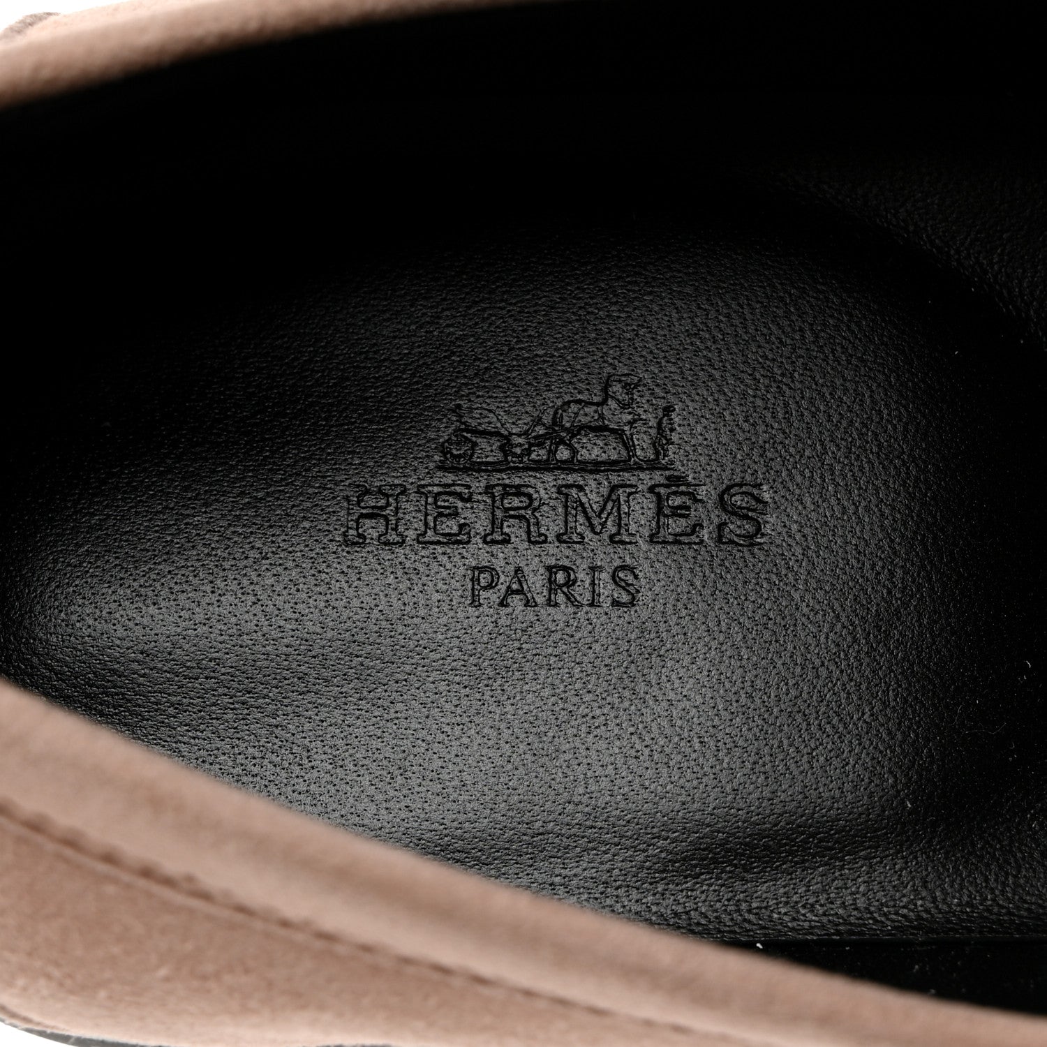 Hermes Suede Goatskin Womens Destin Loafer 38 Rose Opaline 6 of 8