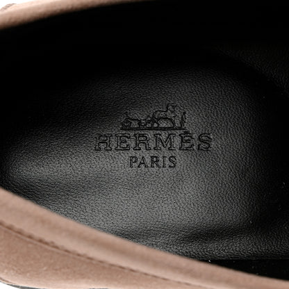 Hermes Suede Goatskin Womens Destin Loafer 38 Rose Opaline 6 of 8