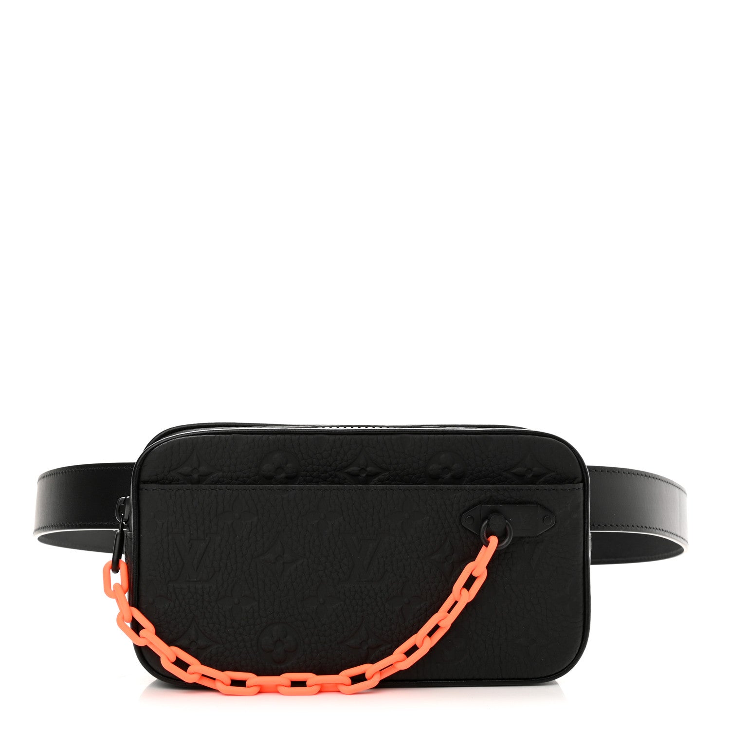 Louis Vuitton Taurillon Monogram Uniformes Solar Ray Soft Pochette Volga Belt Bag Black 1 of 9