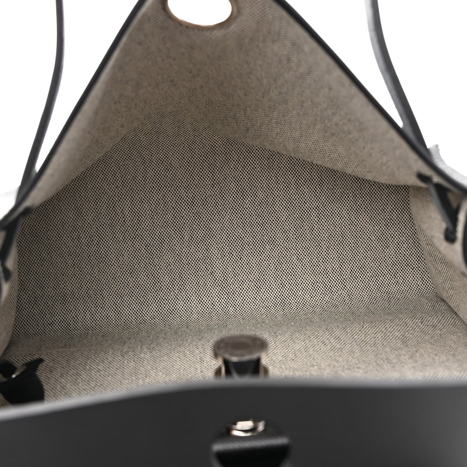 Hermes Toile H Berline Vache Hunter Herbag Zip PM 31 Black Ecru 6 of 10
