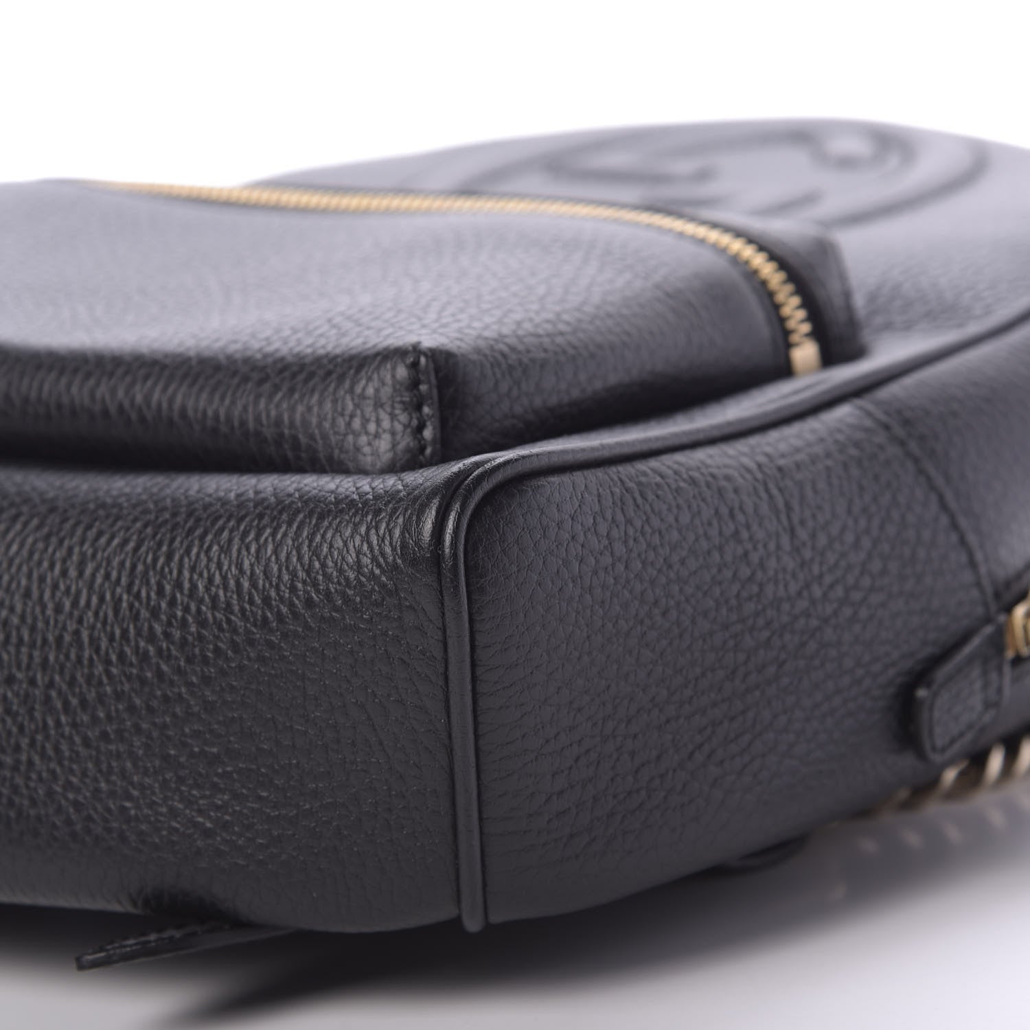 Gucci Pebbled Calfskin Soho Chain Backpack Black 6 of 9