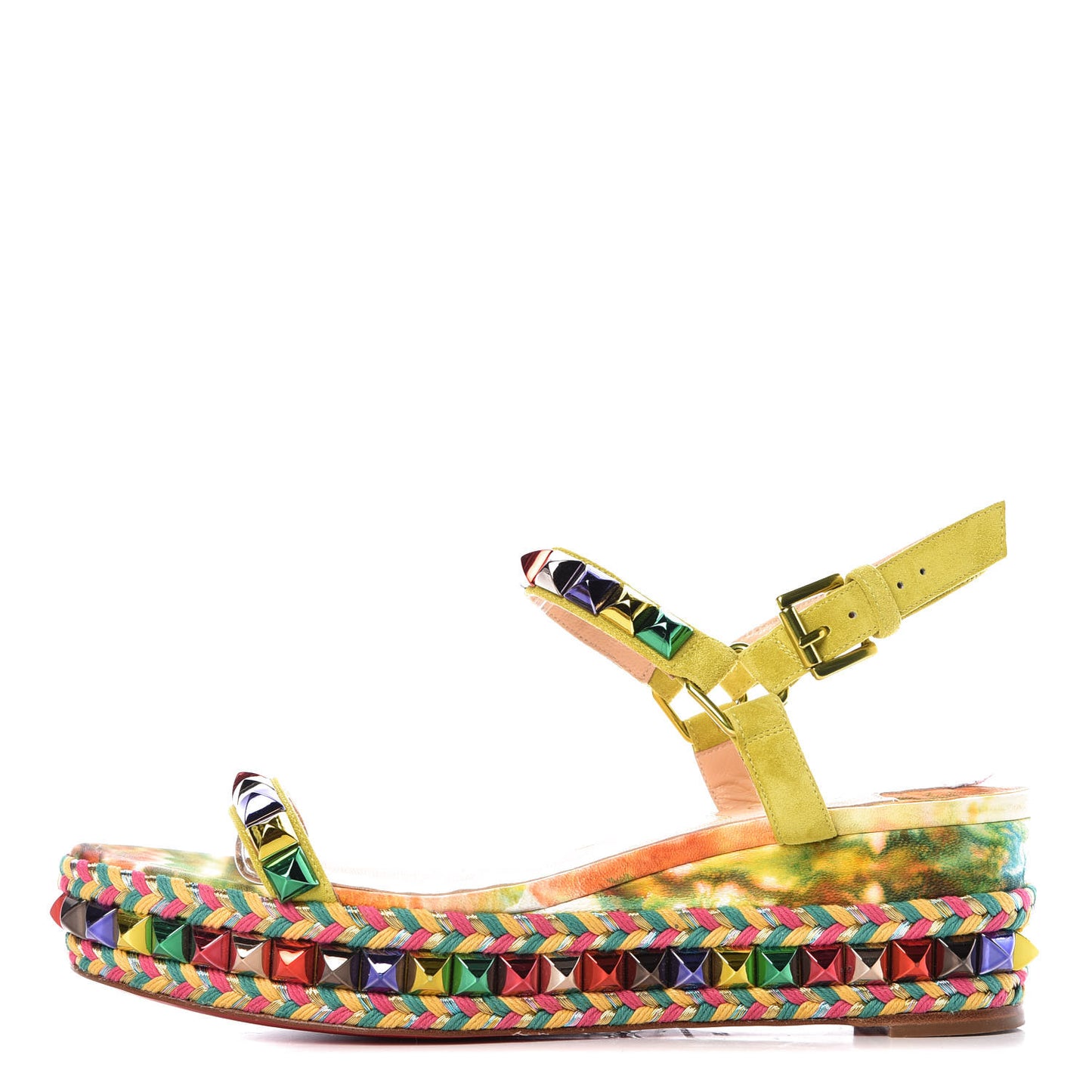 Suede Calfskin Cubana Cataclou 60 Platform Sandals 39 Multicolor