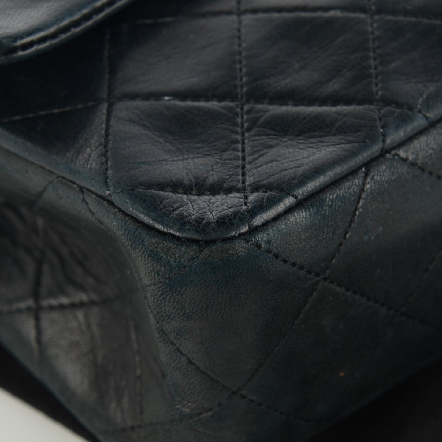 Lambskin Quilted Small Double Flap Black