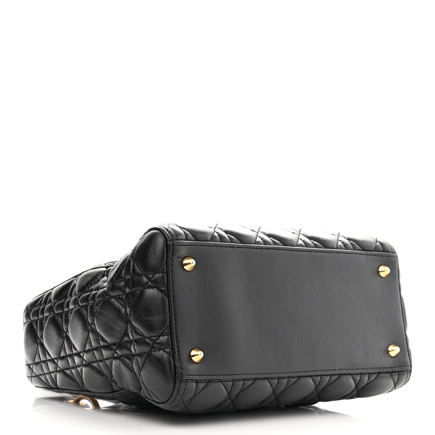 Lambskin Cannage Medium Lady Dior Black