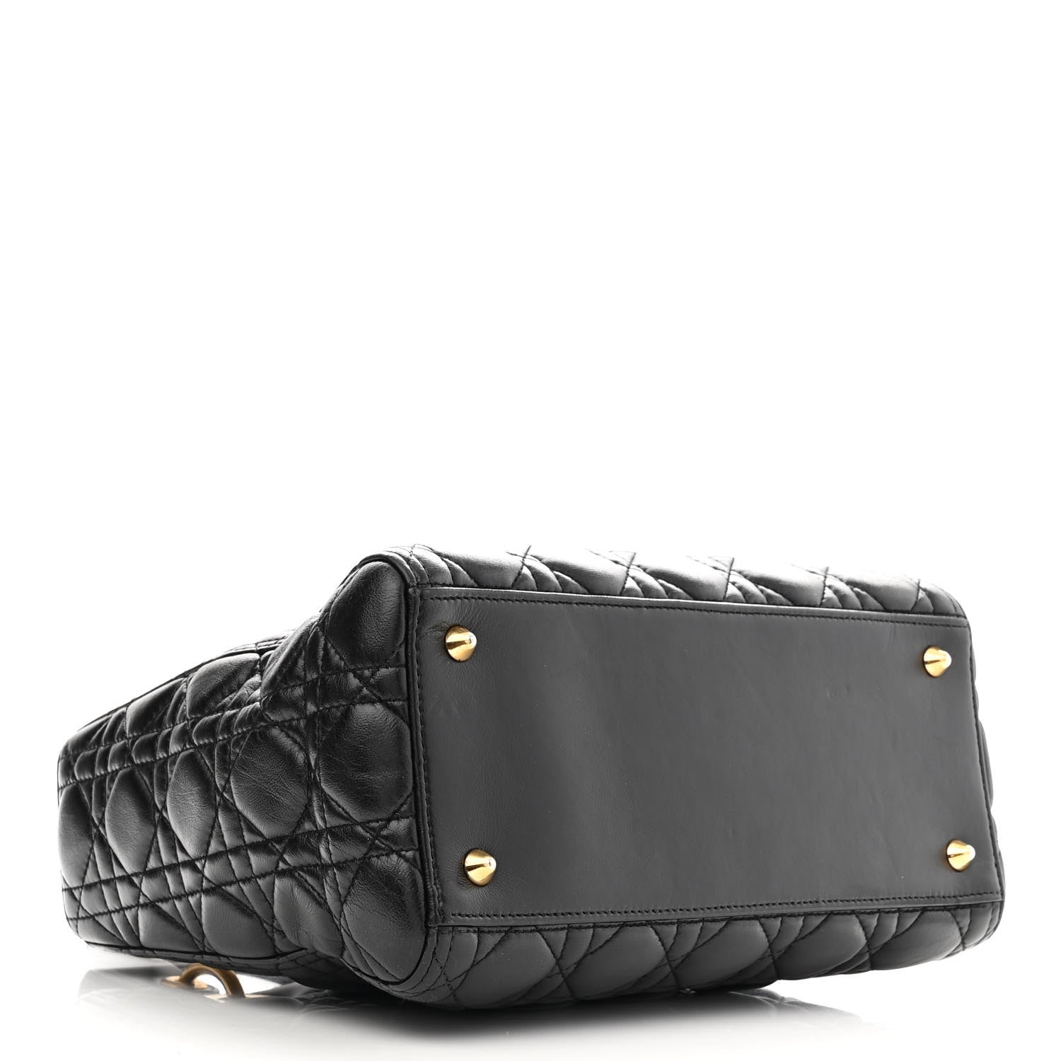 Christian Dior Lambskin Cannage Medium Lady Dior Black 4 of 15