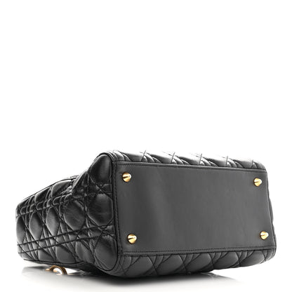 Christian Dior Lambskin Cannage Medium Lady Dior Black 4 of 15