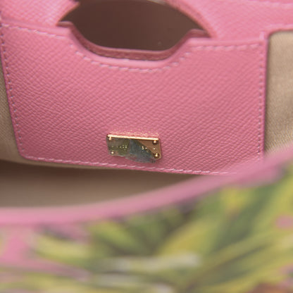 Dolce & Gabbana Dauphine Pineapple Print Small Miss Sicily Satchel Rosa 6 of 10