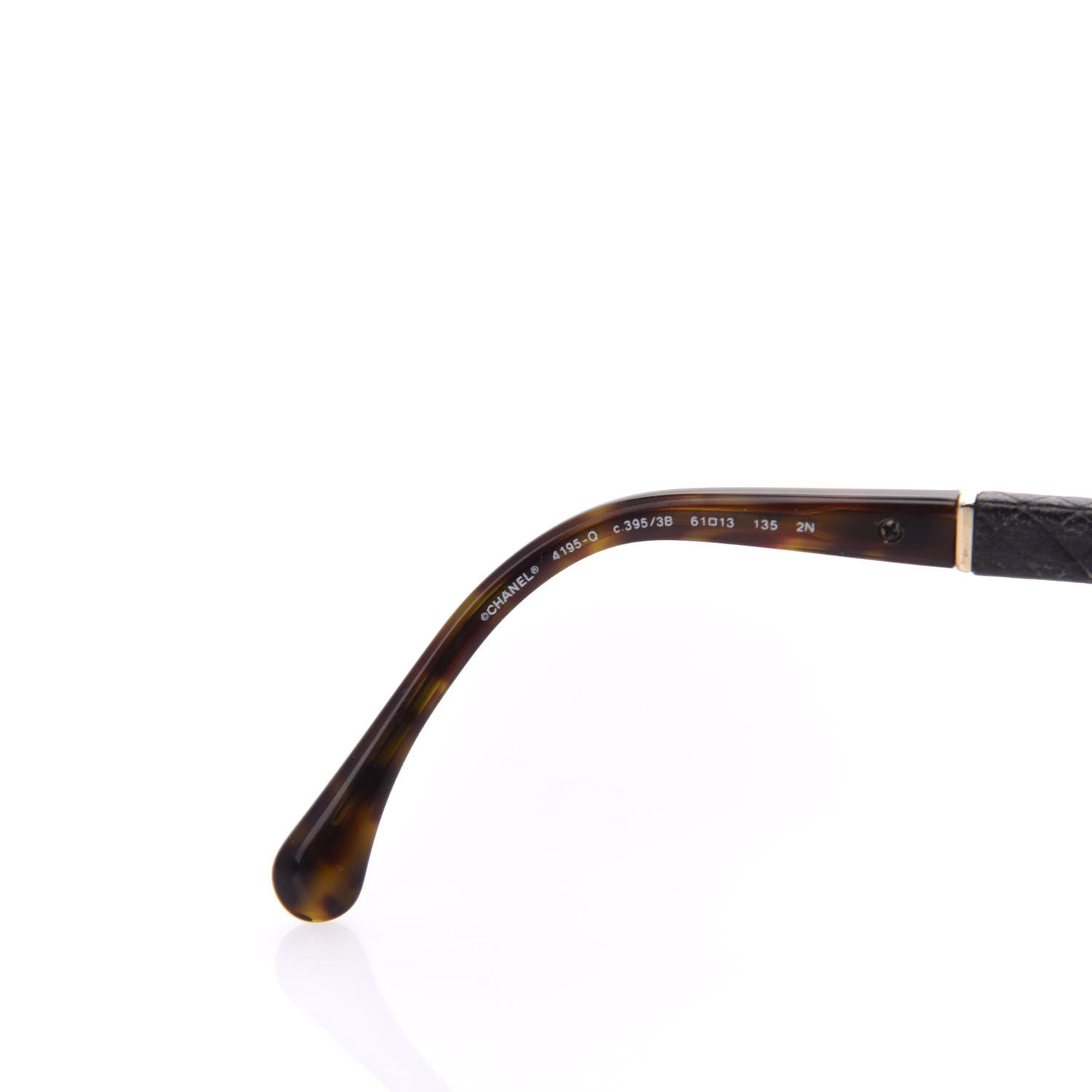 Chanel Lambskin Quilted CC Aviator Sunglasses 4195-Q Brown Gold 5 of 10