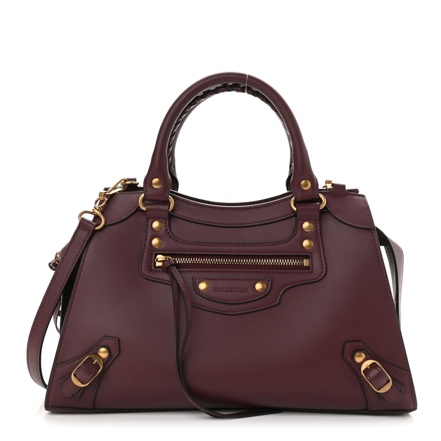 Smooth Calfskin Brass Hardware Neo Classic S City Burgundy