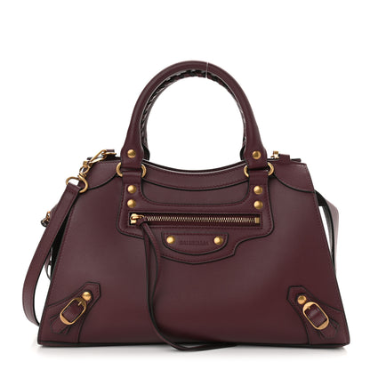 Balenciaga Smooth Calfskin Brass Hardware Neo Classic S City Burgundy 1 of 9