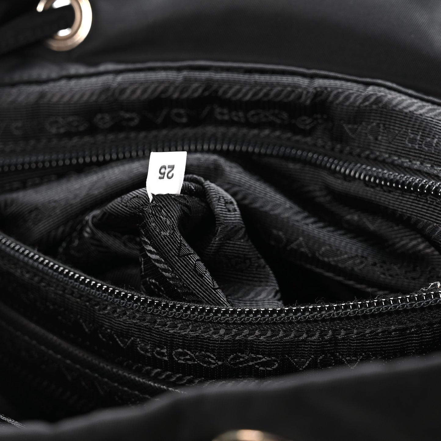 Tessuto Nylon Saffiano Medium Backpack Black