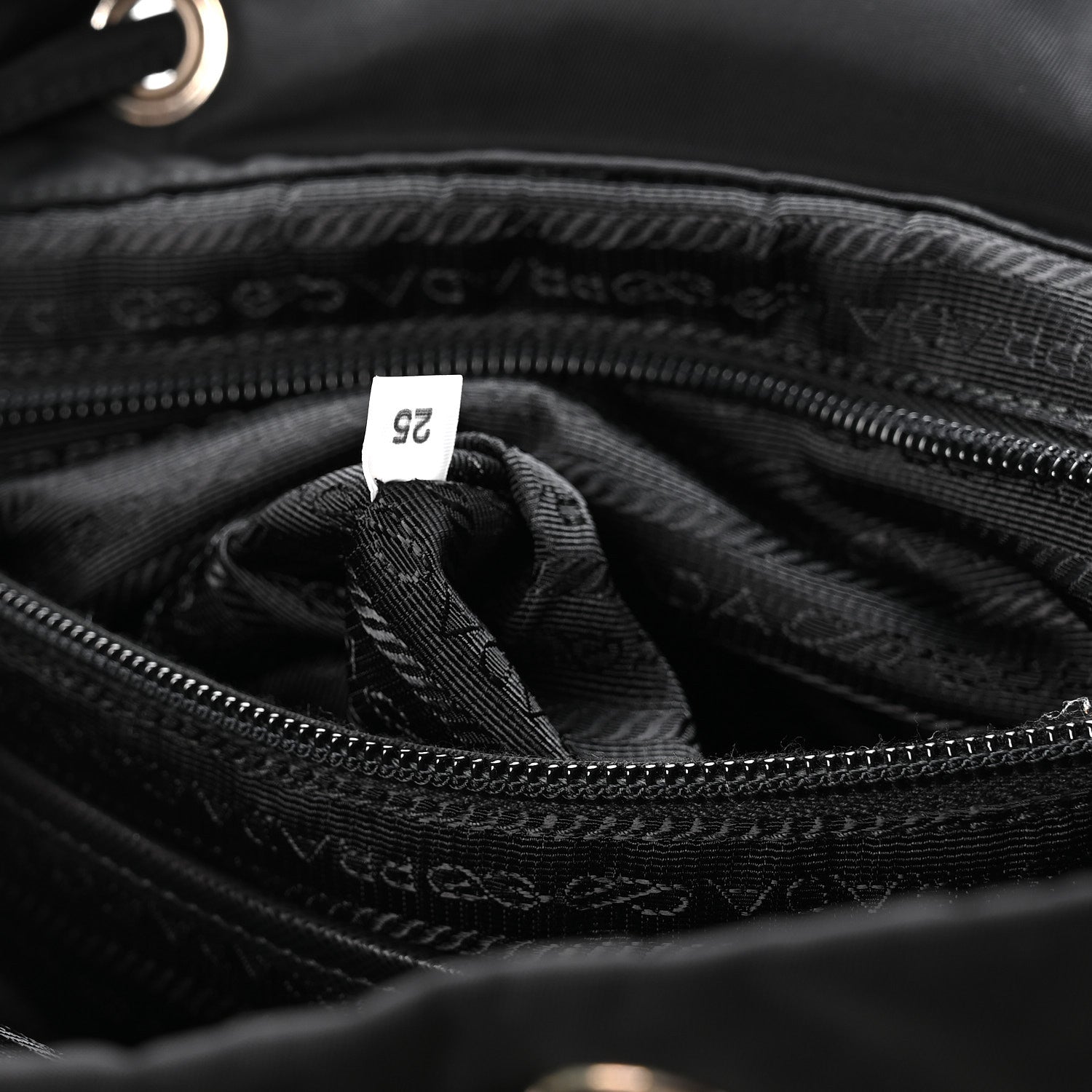 Prada Tessuto Nylon Saffiano Medium Backpack Black 7 of 10