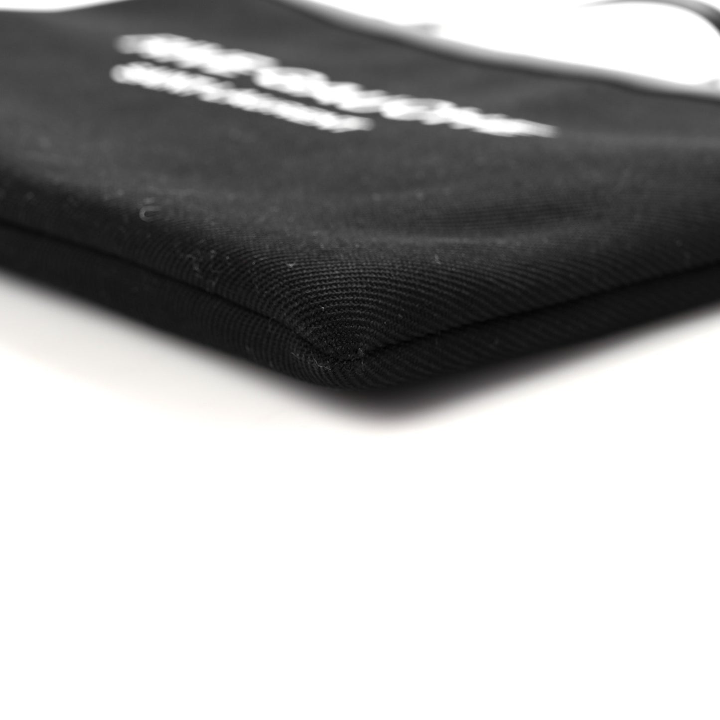 Linen Canvas Rive Gouche Zipped Pouch Black