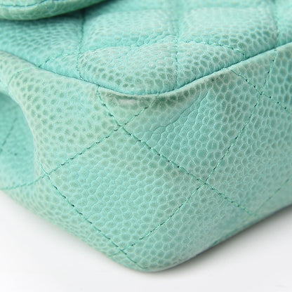 Chanel Caviar Quilted Extra Mini Flap Green 13 of 22