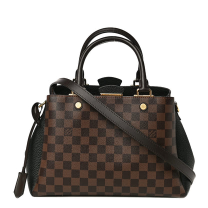 Louis Vuitton Damier Ebene Cuir Taurillon Brittany Black 2 of 8