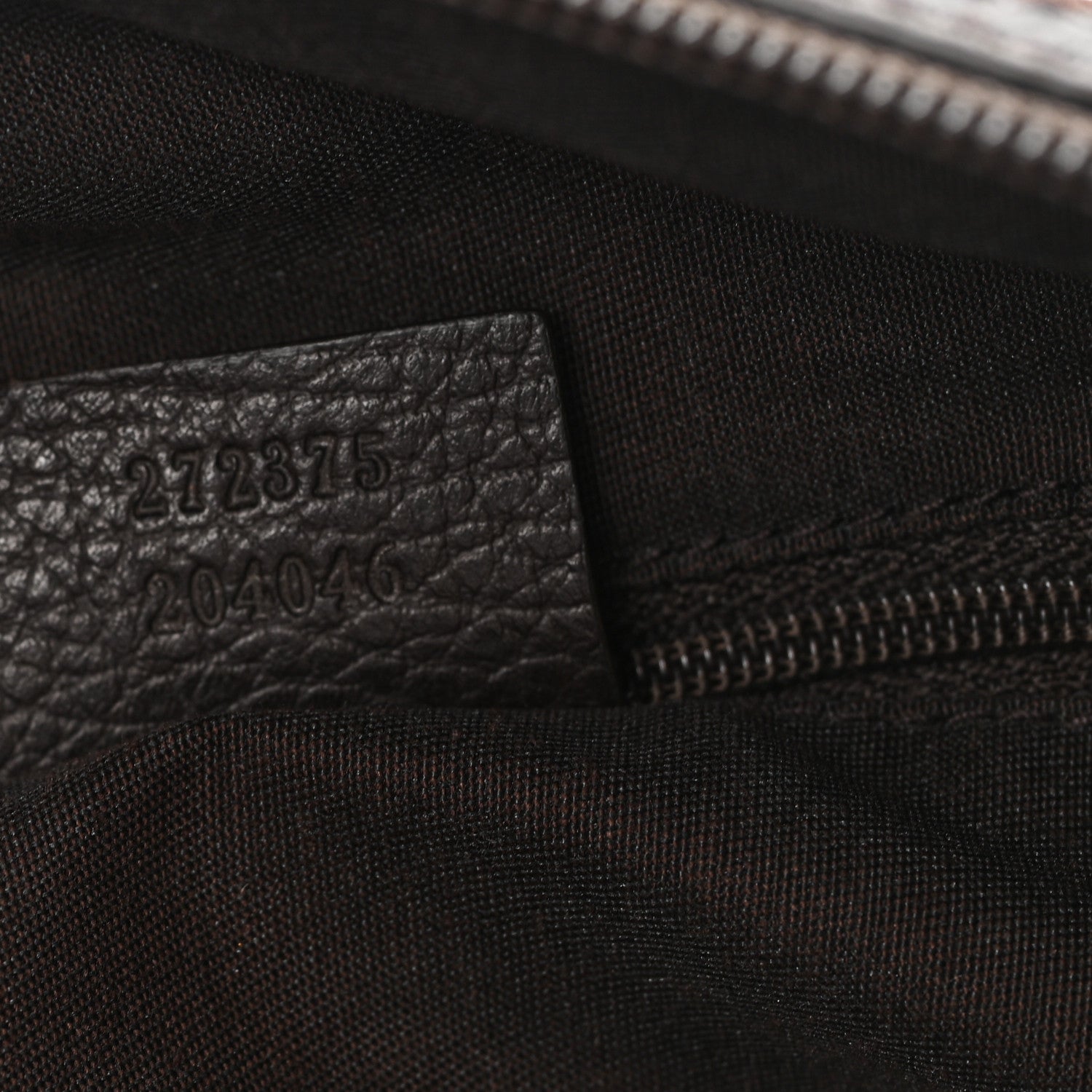 Gucci Suede Guccissima Small Boston Brown 7 of 11
