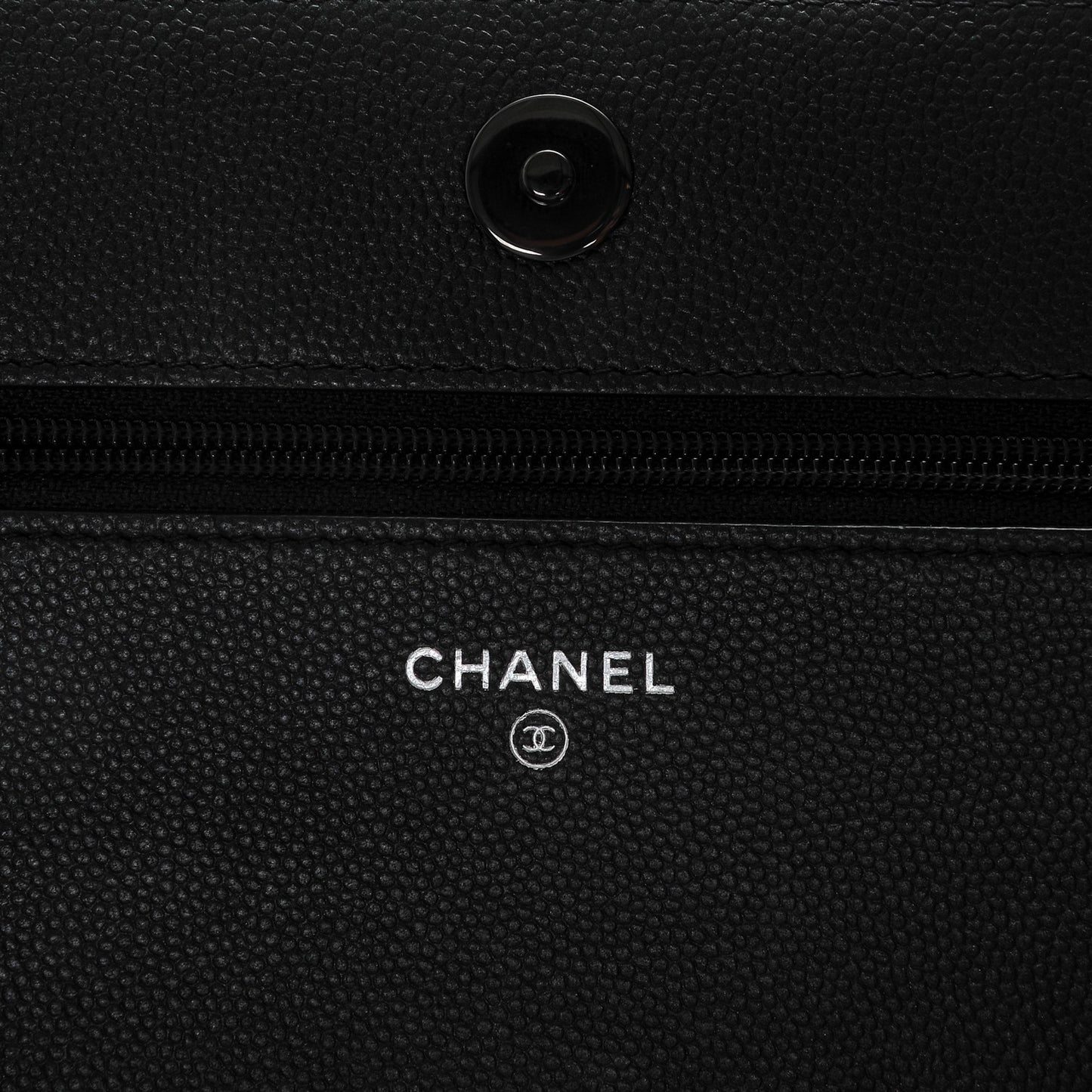 Caviar Quilted Boy Wallet On Chain WOC So Black