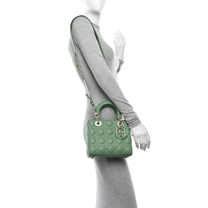 Christian Dior Lambskin Cannage Small My ABCDior Lady Dior Green 2 of 10