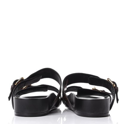 Louis Vuitton Monogram Bom Dia Mule Sandals 36 Black 6 of 10