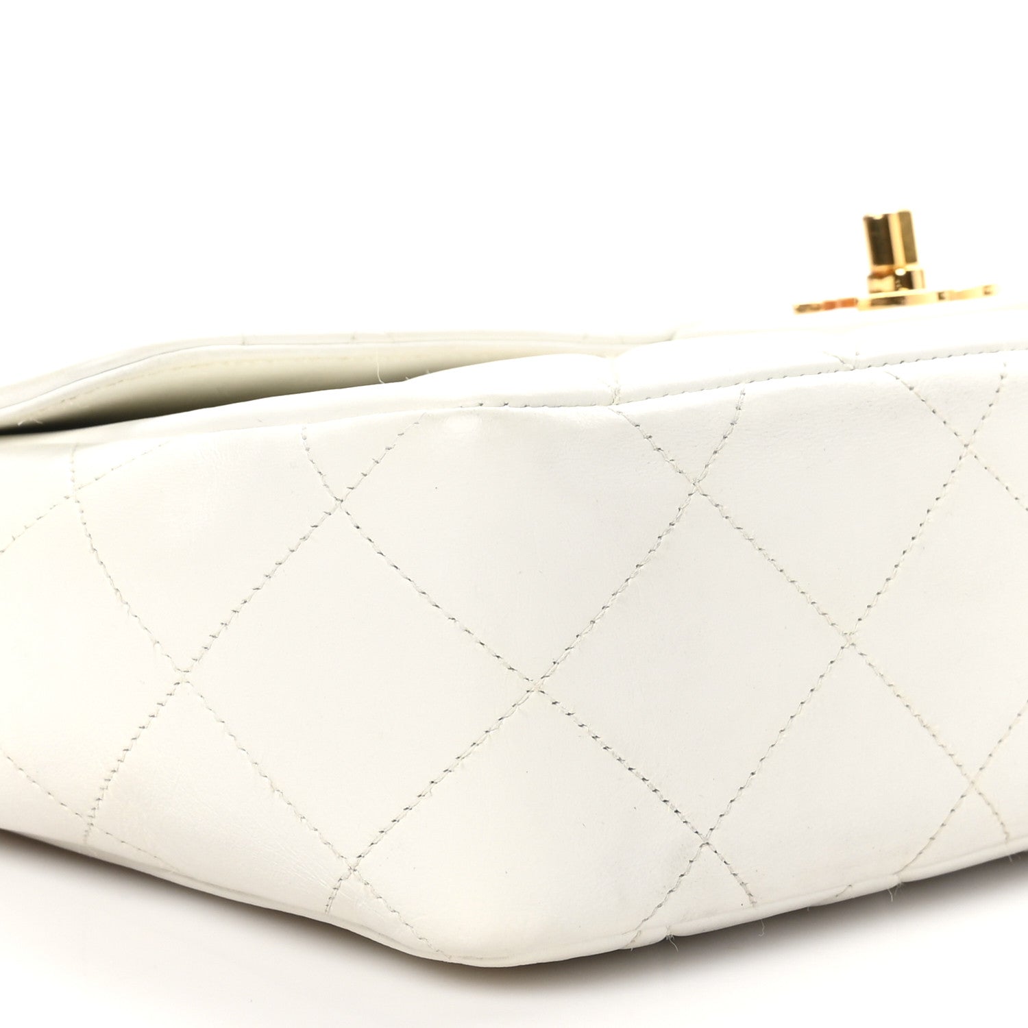 Chanel Lambskin Quilted Medium Single Flap White 10 of 11
