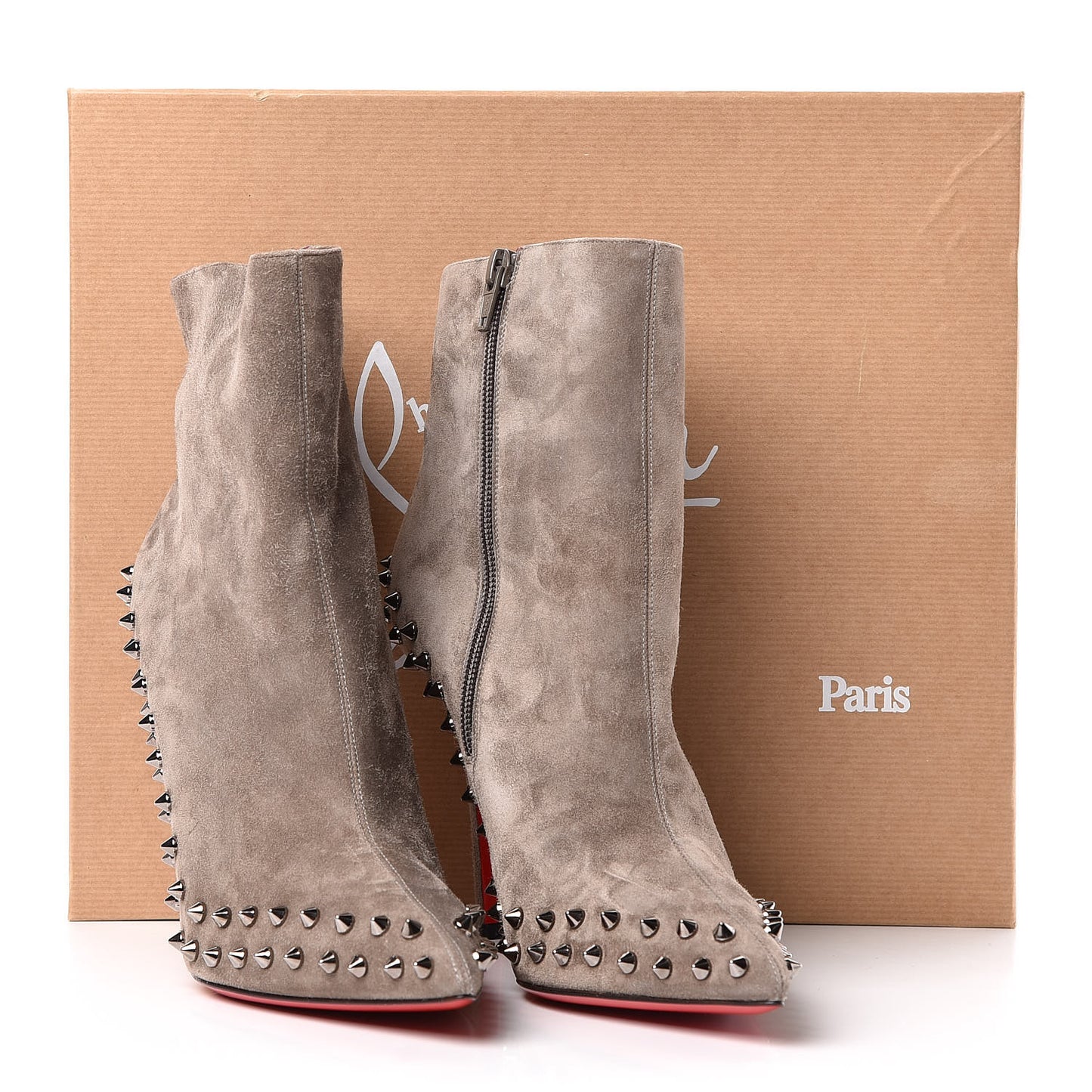 Veau Velours Willetta 100 Ankle Boots 38.5 Cendre Gun