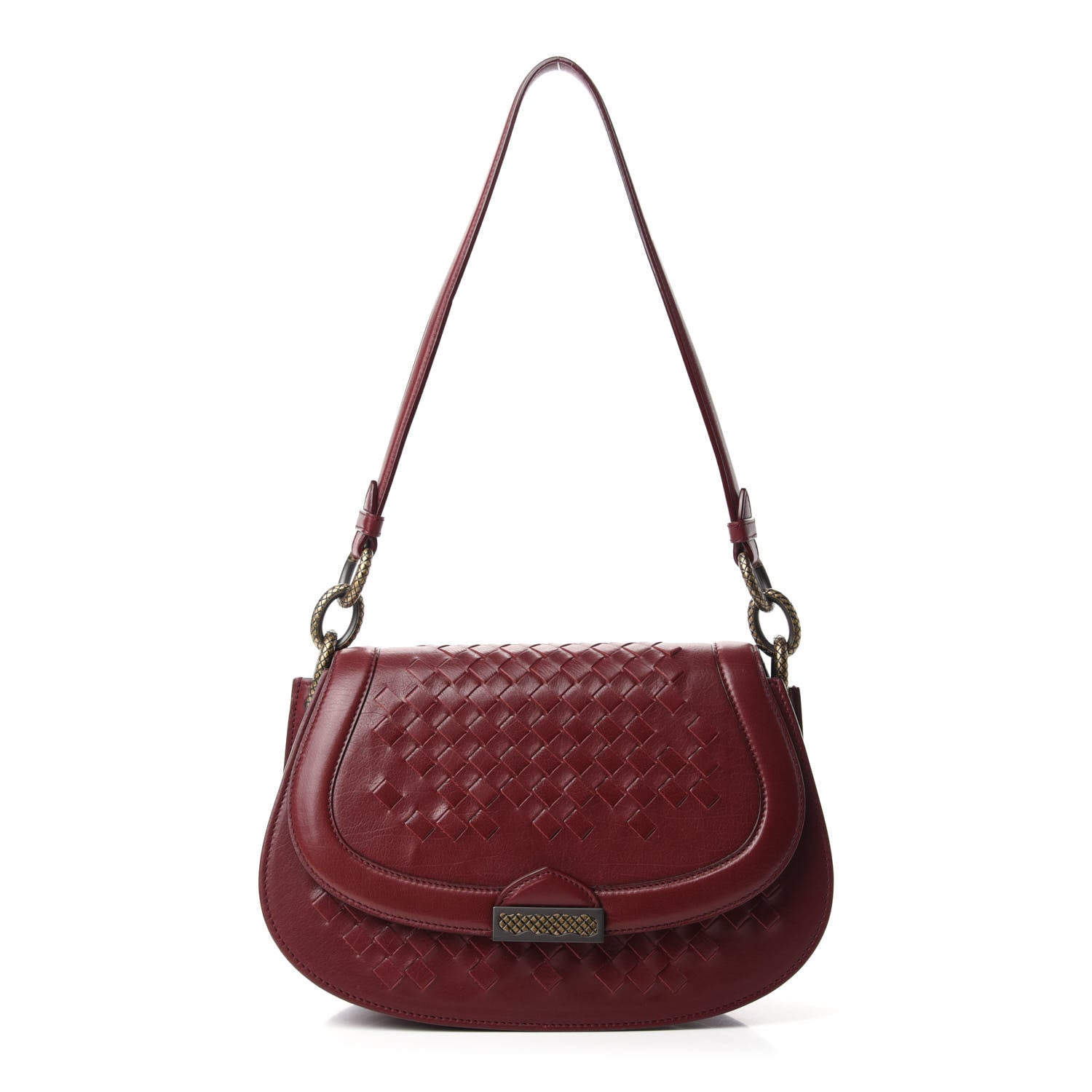 Bottega Veneta Goatskin Intrecciato Flap Shoulder Bag 1 of 11